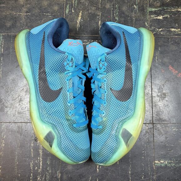 Nike Kobe 10 5 AM Flight (705317-403) Sz 13 Blue Lagoon Basketball Sneaker - Picture 1 of 6